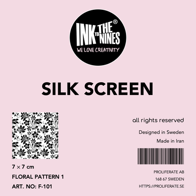 مش استنسیل (Silk Screen) طرح گلدار ۱