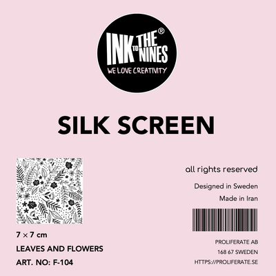 مش استنسیل (Silk Screen) طرح برگ و گل