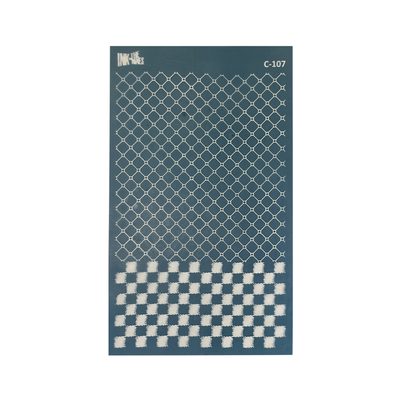 مش استنسیل (Silk Screen) دو طرح بافت و شطرنجی