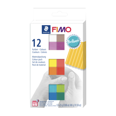 خمیر پلیمری مدل‌سازی فیمو استدلر - سافت - بسته‌ی ۱۲ رنگ بریلیانت