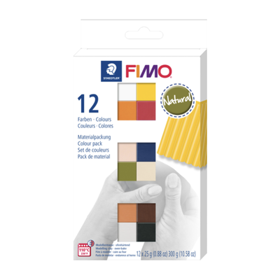 خمیر فیمو استدلر - سافت - بسته‌ی ۱۲ رنگ نچرال