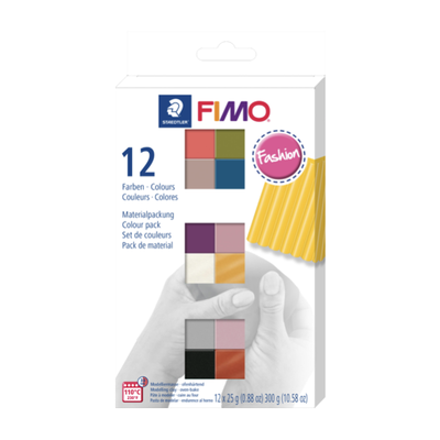 خمیر پلیمری مدل‌سازی فیمو استدلر - سافت - بسته‌ی ۱۲ رنگ فشن