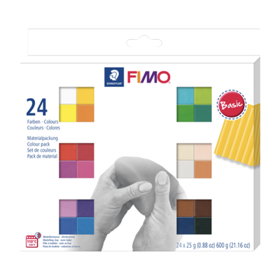 خمیر پلیمری مدل‌سازی فیمو استدلر - سافت - بسته‌ی ۲۴ رنگ بیسیک