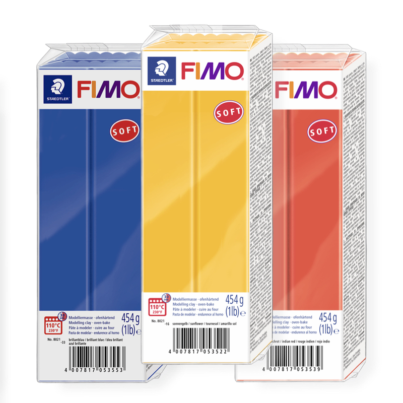 سه بسته خمیر فیمو استدلر - سافت ۴۵۴ گرمی - کدهای ۱۶، ۲۴ و ۳۳